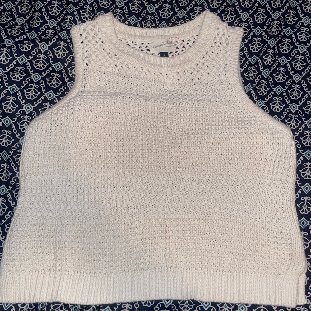 Universal Thread White Knit Sweater Vest